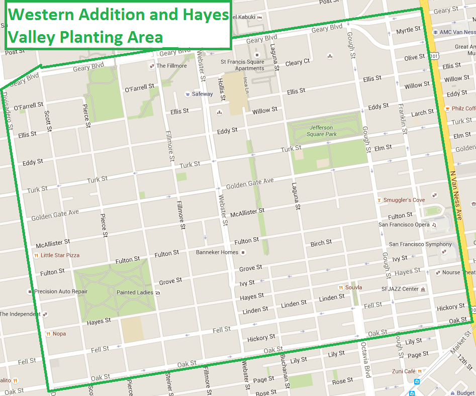 Duboce and Lower Haight Map
