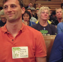Urban forest advocates at City Hall